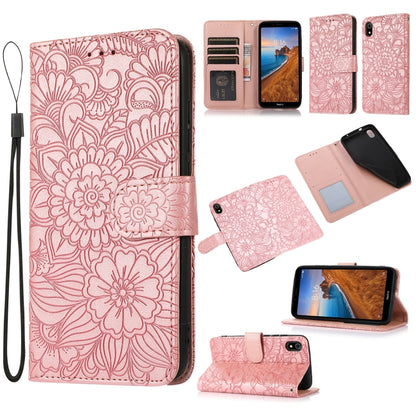 Skin Feel Embossed Sunflower Horizontal Flip Leather Case with Holder & Card Slots & Wallet & Lanyard, For Xiaomi Redmi K20, For Xiaomi Redmi 8, For Xiaomi Redmi 7A