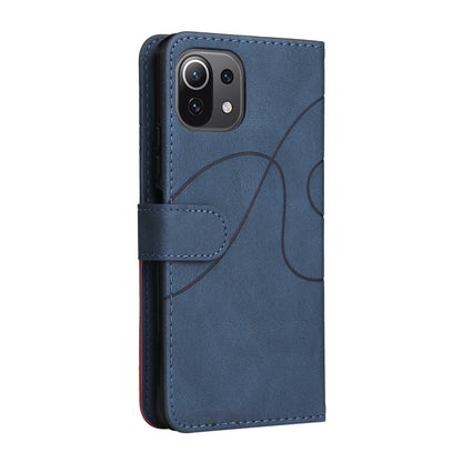 Dual-color Splicing Horizontal Flip PU Leather Case with Holder & Card Slots & Wallet, For Xiaomi Mi 11 Lite