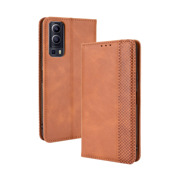 Magnetic Buckle Retro Crazy Horse Texture Horizontal Flip Leather Case with Holder & Card Slots & Photo Frame, For Motorola Moto G Stylus 5G 2021, For OPPO Reno6 5G, For OPPO Reno6 Pro 5G, For OPPO Reno6 Pro+ 5G, For vivo X60 Pro / X60 5G Curved Surfac...