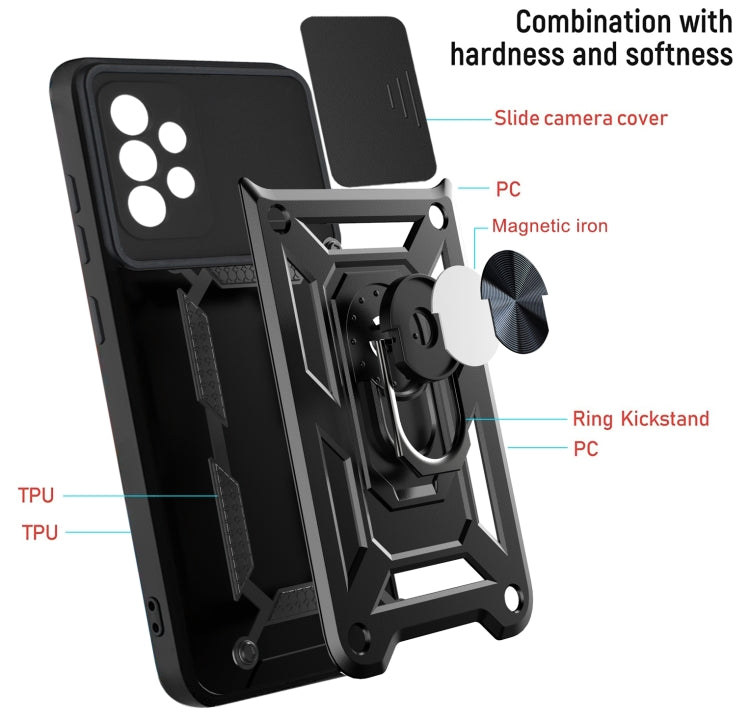 Sliding Camera Cover Design TPU+PC Protective Case, For Samsung Galaxy A52, For OPPO A93, For OPPO A94