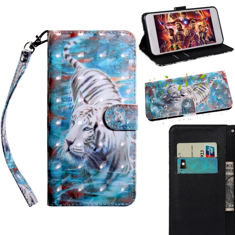 3D Painting Pattern Coloured Drawing Horizontal Flip TPU + PU Leather Case with Holder & Card Slots & Wallet, For Motorola Moto G8 Play, For OnePlus 7 Pro / 7T Pro