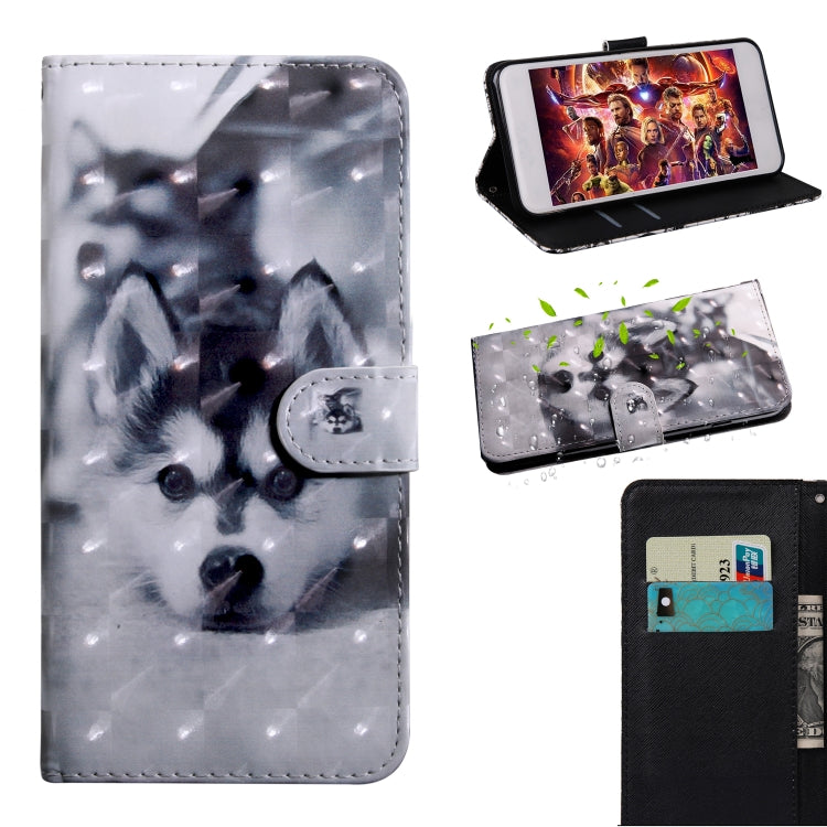 3D Painting Pattern Coloured Drawing Horizontal Flip TPU + PU Leather Case with Holder & Card Slots & Wallet, For OnePlus 7T, For Xiaomi Redmi 8