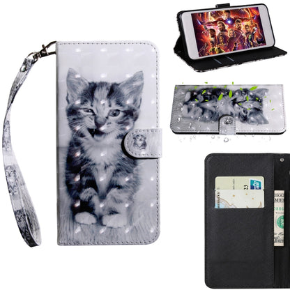3D Painting Pattern Coloured Drawing Horizontal Flip TPU + PU Leather Case with Holder & Card Slots & Wallet, For OnePlus 7T, For Xiaomi Redmi 8