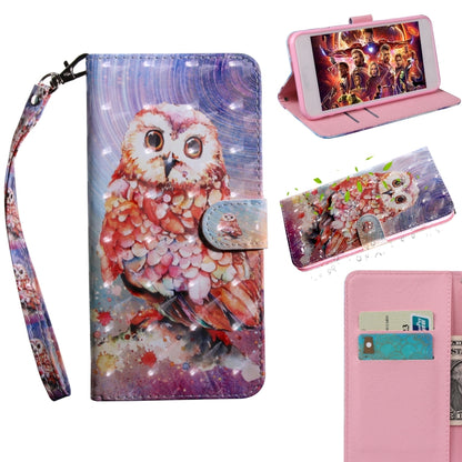 3D Painting Pattern Coloured Drawing Horizontal Flip TPU + PU Leather Case with Holder & Card Slots & Wallet, For OnePlus 7T, For Xiaomi Redmi 8