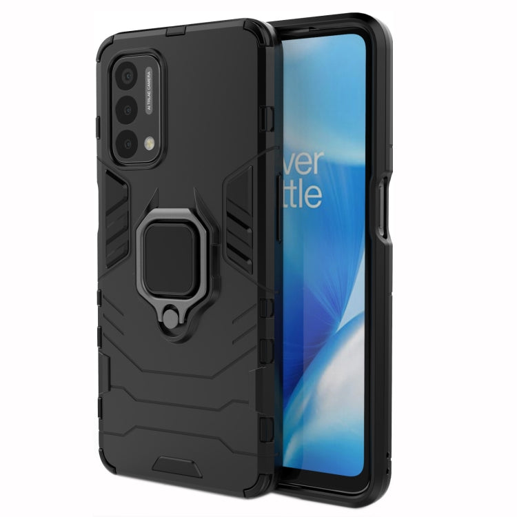 PC + TPU Shockproof Protective Case with Magnetic Ring Holder, For OnePlus Nord N200 5G