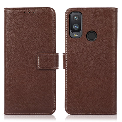Litchi Texture PU + TPU Horizontal Flip Leather Case with Holder & Card Slots & Wallet, For Alcatel 1L 2021