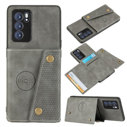 Double Buckle PU + TPU Shockproof Magnetic Protective Case with Card Slot & Holder, For OPPO Reno6 Pro+ 5G, For OPPO Reno6 Pro 5G, For Samsung Galaxy A22 5G, For Samsung Galaxy A22 4G