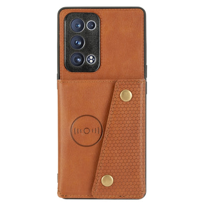 Double Buckle PU + TPU Shockproof Magnetic Protective Case with Card Slot & Holder, For OPPO Reno6 Pro+ 5G, For OPPO Reno6 Pro 5G, For Samsung Galaxy A22 5G, For Samsung Galaxy A22 4G