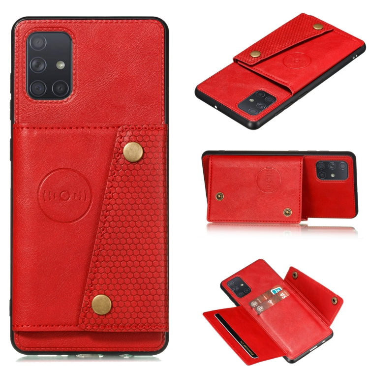Double Buckle PU + TPU Shockproof Magnetic Protective Case with Card Slot & Holder, For OPPO Reno6 Pro+ 5G, For OPPO Reno6 Pro 5G, For Samsung Galaxy A22 5G, For Samsung Galaxy A22 4G