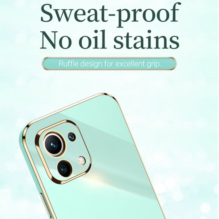 XINLI Straight Edge 6D Electroplate TPU Phone Case, For Xiaomi Mi 11, For Xiaomi Mi 11 Ultra, For Xiaomi Mi 11 Lite