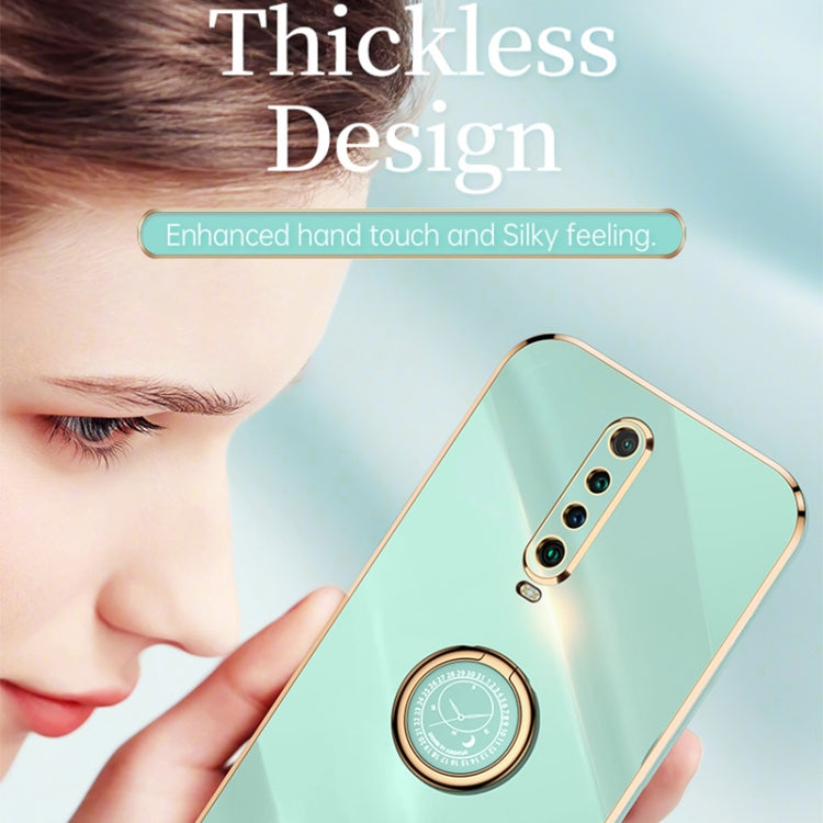 XINLI Straight Edge 6D Electroplate TPU Phone Case with Ring Holder, For Xiaomi Redmi K30, For Xiaomi Redmi K40, For Xiaomi Redmi Note 8 Pro
