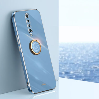 XINLI Straight Edge 6D Electroplate TPU Phone Case with Ring Holder, For Xiaomi Redmi K30, For Xiaomi Redmi K40, For Xiaomi Redmi Note 8 Pro