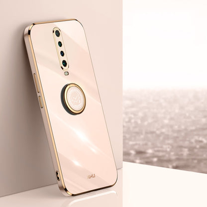 XINLI Straight Edge 6D Electroplate TPU Phone Case with Ring Holder, For Xiaomi Redmi K30, For Xiaomi Redmi K40, For Xiaomi Redmi Note 8 Pro