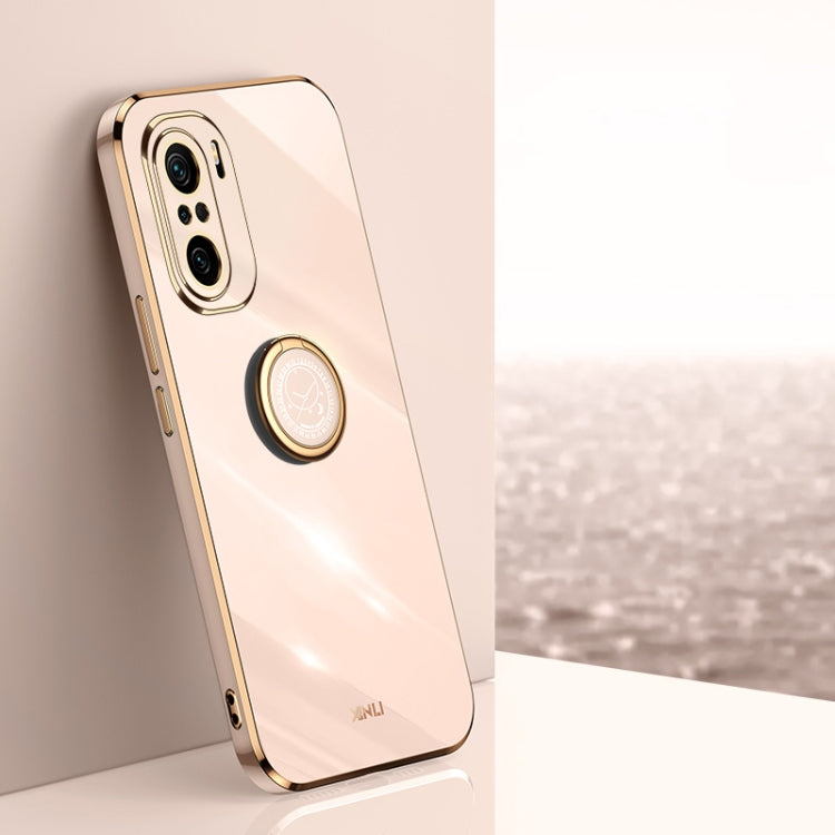 XINLI Straight Edge 6D Electroplate TPU Phone Case with Ring Holder, For Xiaomi Redmi K30, For Xiaomi Redmi K40, For Xiaomi Redmi Note 8 Pro