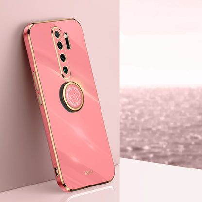 XINLI Straight Edge 6D Electroplate TPU Phone Case with Ring Holder, For Xiaomi Redmi K30, For Xiaomi Redmi K40, For Xiaomi Redmi Note 8 Pro