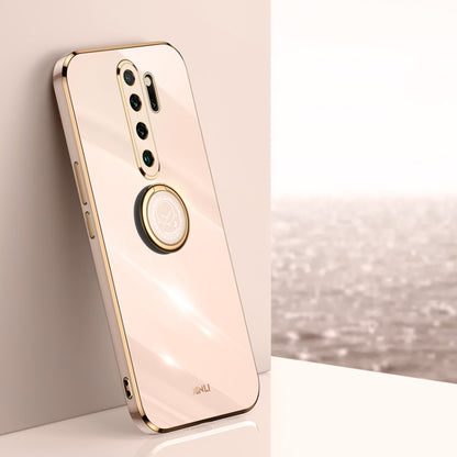 XINLI Straight Edge 6D Electroplate TPU Phone Case with Ring Holder, For Xiaomi Redmi K30, For Xiaomi Redmi K40, For Xiaomi Redmi Note 8 Pro