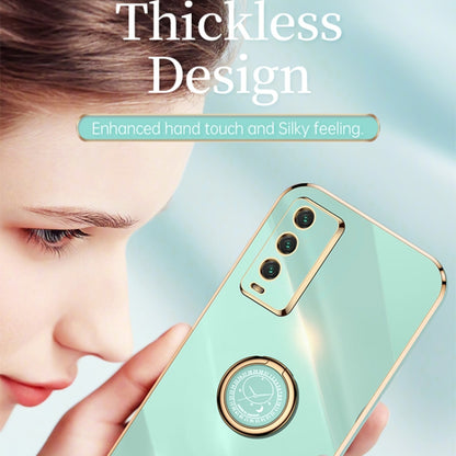 XINLI Straight Edge 6D Electroplate TPU Phone Case with Ring Holder, For Xiaomi Redmi Note 9 4G, For Xiaomi Redmi Note 9 5G, For Xiaomi Redmi Note 9S