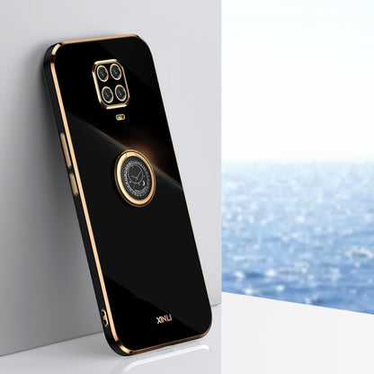 XINLI Straight Edge 6D Electroplate TPU Phone Case with Ring Holder, For Xiaomi Redmi Note 9 4G, For Xiaomi Redmi Note 9 5G, For Xiaomi Redmi Note 9S