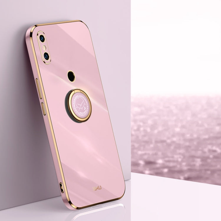 XINLI Straight Edge 6D Electroplate TPU Phone Case with Ring Holder, For Xiaomi Mi 8, For Xiaomi Mi 9, For Xiaomi Mi 10 5G