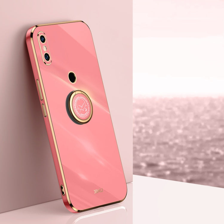 XINLI Straight Edge 6D Electroplate TPU Phone Case with Ring Holder, For Xiaomi Mi 8, For Xiaomi Mi 9, For Xiaomi Mi 10 5G