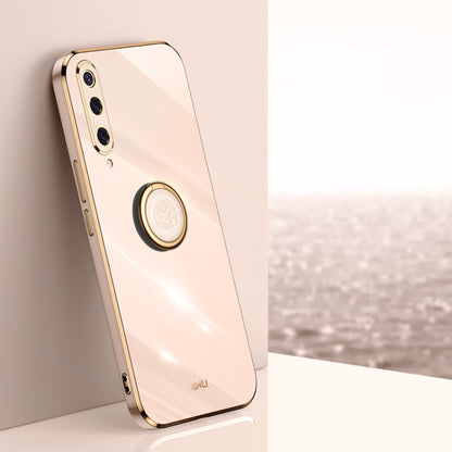 XINLI Straight Edge 6D Electroplate TPU Phone Case with Ring Holder, For Xiaomi Mi 8, For Xiaomi Mi 9, For Xiaomi Mi 10 5G