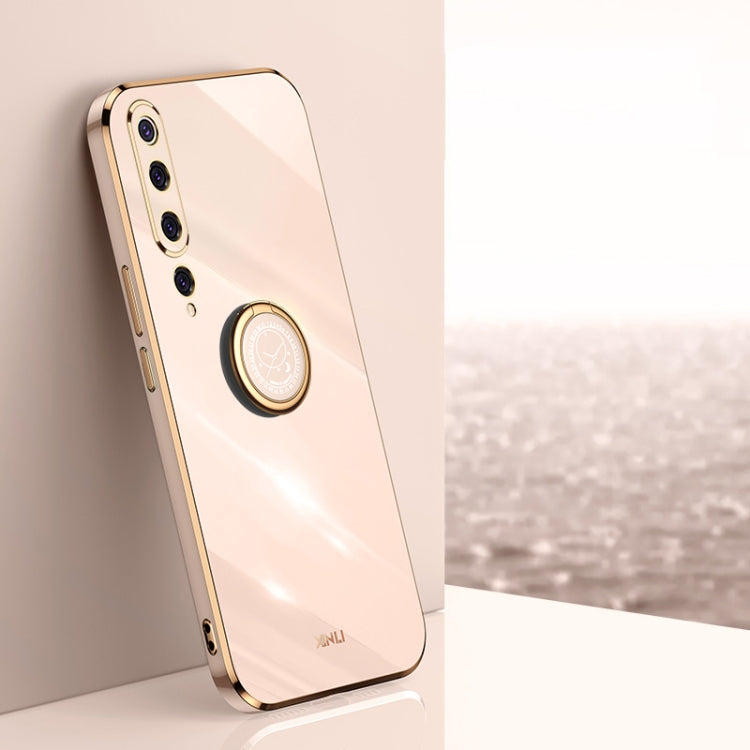XINLI Straight Edge 6D Electroplate TPU Phone Case with Ring Holder, For Xiaomi Mi 8, For Xiaomi Mi 9, For Xiaomi Mi 10 5G
