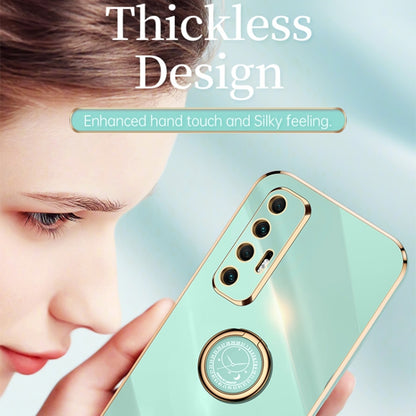 XINLI Straight Edge 6D Electroplate TPU Phone Case with Ring Holder, For Xiaomi Mi 10S, For Xiaomi Mi 10T Lite 5G, For Xiaomi Mi 11