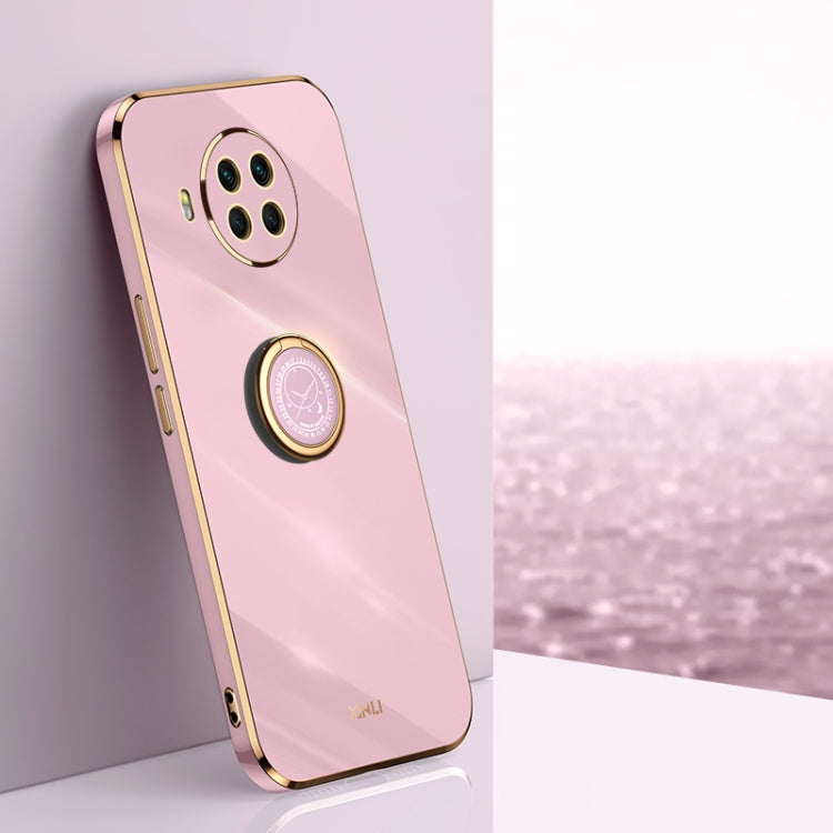 XINLI Straight Edge 6D Electroplate TPU Phone Case with Ring Holder, For Xiaomi Mi 10S, For Xiaomi Mi 10T Lite 5G, For Xiaomi Mi 11