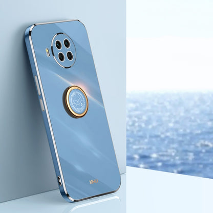 XINLI Straight Edge 6D Electroplate TPU Phone Case with Ring Holder, For Xiaomi Mi 10S, For Xiaomi Mi 10T Lite 5G, For Xiaomi Mi 11