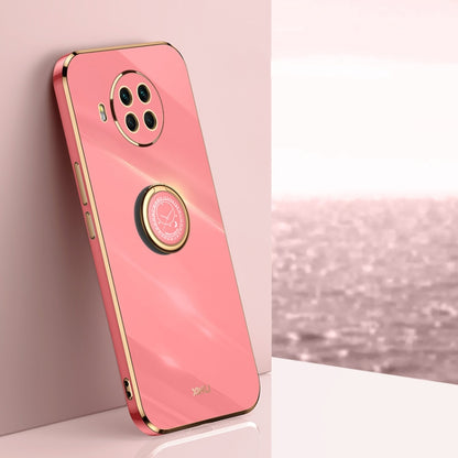 XINLI Straight Edge 6D Electroplate TPU Phone Case with Ring Holder, For Xiaomi Mi 10S, For Xiaomi Mi 10T Lite 5G, For Xiaomi Mi 11