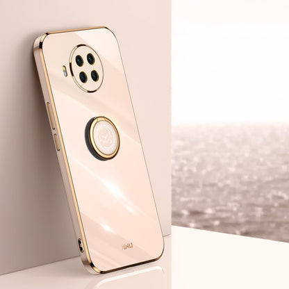 XINLI Straight Edge 6D Electroplate TPU Phone Case with Ring Holder, For Xiaomi Mi 10S, For Xiaomi Mi 10T Lite 5G, For Xiaomi Mi 11
