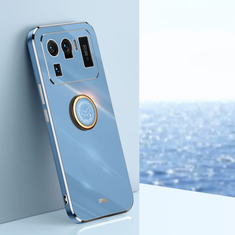 XINLI Straight Edge 6D Electroplate TPU Phone Case with Ring Holder, For Xiaomi Mi 11 Ultra, For Xiaomi Mi 11 Lite, For Xiaomi Redmi K30 Pro