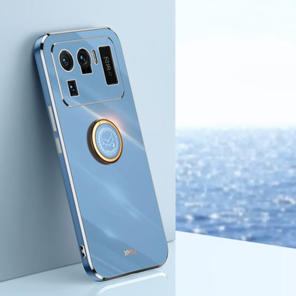 XINLI Straight Edge 6D Electroplate TPU Phone Case with Ring Holder, For Xiaomi Mi 11 Ultra, For Xiaomi Mi 11 Lite, For Xiaomi Redmi K30 Pro