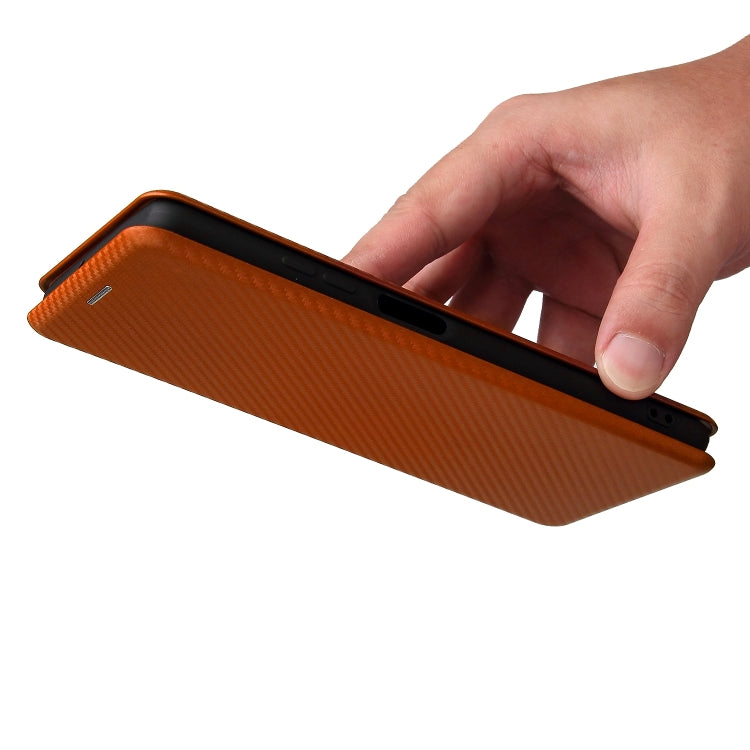 Carbon Fiber Texture Magnetic Horizontal Flip TPU + PC + PU Leather Case with Card Slot, For Blackview A100, For OnePlus Nord N200 5G