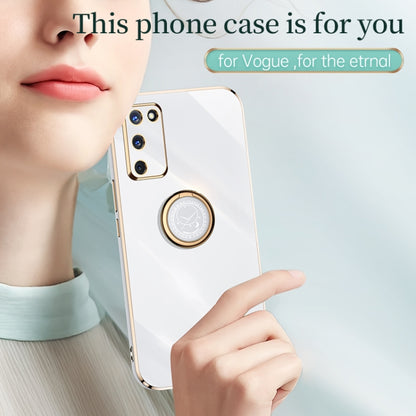 XINLI Straight Edge 6D Electroplate TPU Phone Case with Ring Holder, For OPPO A55 5G, For OPPO A72, For OPPO A91