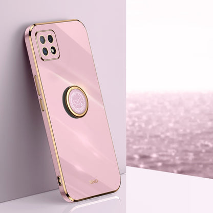 XINLI Straight Edge 6D Electroplate TPU Phone Case with Ring Holder, For OPPO A55 5G, For OPPO A72, For OPPO A91