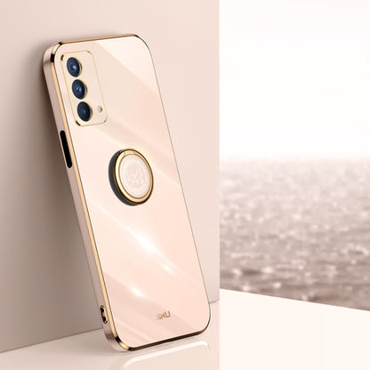 XINLI Straight Edge 6D Electroplate TPU Phone Case with Ring Holder, For OPPO A92s, For OPPO A93, For OPPO F11