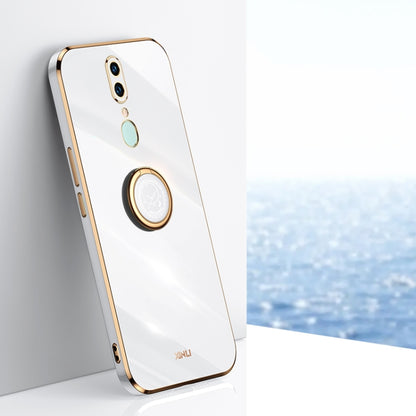 XINLI Straight Edge 6D Electroplate TPU Phone Case with Ring Holder, For OPPO A92s, For OPPO A93, For OPPO F11