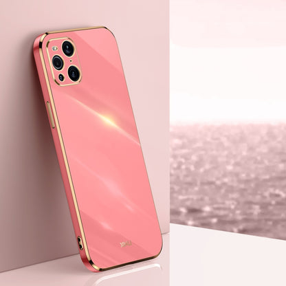 XINLI Straight Edge 6D Electroplate TPU Phone Case, For OPPO Find X3 Pro, For OPPO K9, For OPPO Reno4