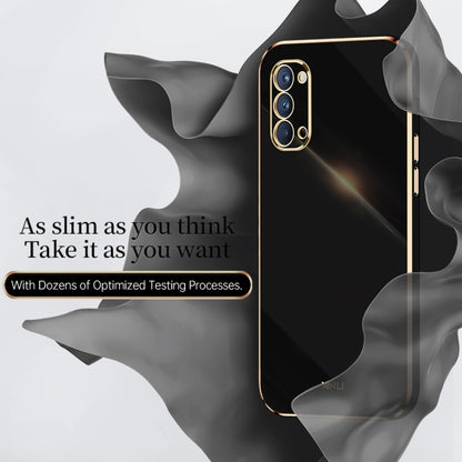 XINLI Straight Edge 6D Electroplate TPU Phone Case, For OPPO Reno4 Pro, For OPPO Reno4 SE, For OPPO Reno5 4G