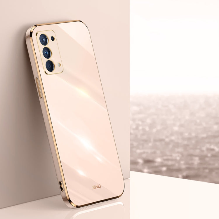 XINLI Straight Edge 6D Electroplate TPU Phone Case, For OPPO Reno4 Pro, For OPPO Reno4 SE, For OPPO Reno5 4G