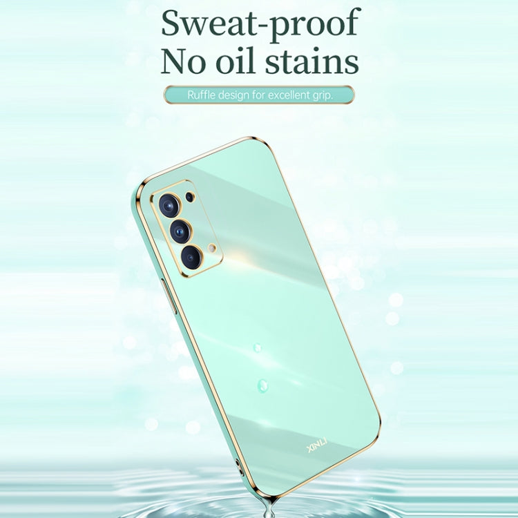XINLI Straight Edge 6D Electroplate TPU Phone Case, For OPPO Reno5 Pro, For OPPO Reno5 Pro+, For OPPO Reno6 Pro+ 5G
