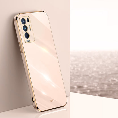 XINLI Straight Edge 6D Electroplate TPU Phone Case, For OPPO Reno5 Pro, For OPPO Reno5 Pro+, For OPPO Reno6 Pro+ 5G