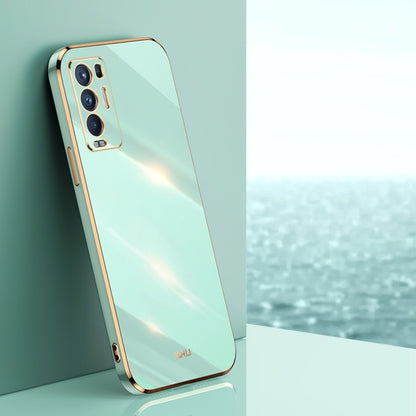 XINLI Straight Edge 6D Electroplate TPU Phone Case, For OPPO Reno5 Pro, For OPPO Reno5 Pro+, For OPPO Reno6 Pro+ 5G