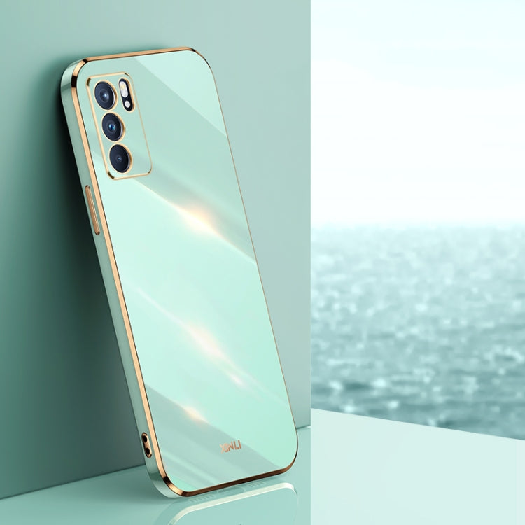 XINLI Straight Edge 6D Electroplate TPU Phone Case, For OPPO Reno6 5G, For OPPO Reno6 Pro 5G, For OPPO A53 5G, For OPPO A53