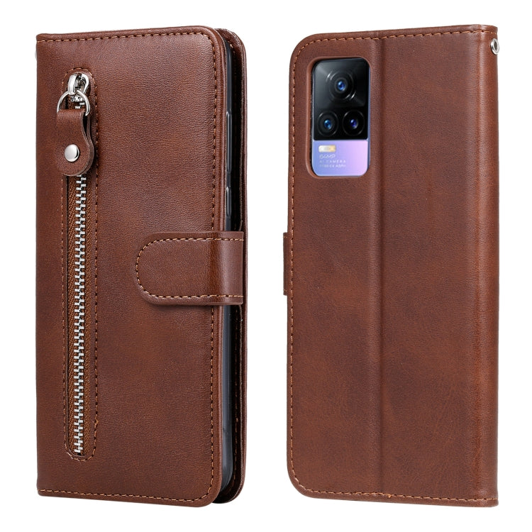 Fashion Calf Texture Zipper Horizontal Flip Leather Case with Stand & Card Slots & Wallet Function, For vivo V21 5G / 4G, For vivo V21e 4G / Y73 2021, For Samsung Galaxy A03s