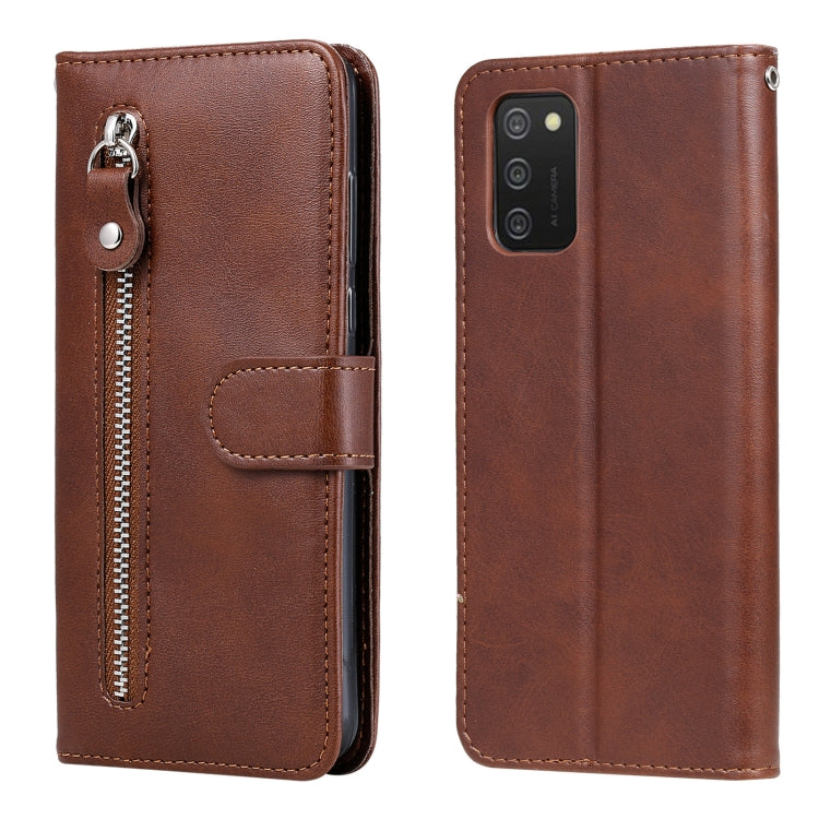 Fashion Calf Texture Zipper Horizontal Flip Leather Case with Stand & Card Slots & Wallet Function, For vivo V21 5G / 4G, For vivo V21e 4G / Y73 2021, For Samsung Galaxy A03s