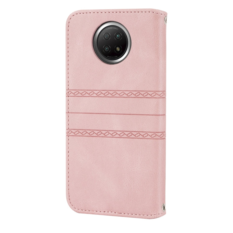 Embossed Striped Magnetic Buckle PU + TPU Horizontal Flip Leather Case with Holder & Card Slot & Wallet & Photo Frame & Sling, For Xiaomi Redmi Note 9 5G, For Xiaomi Redmi Note 9 Pro Max, For Xiaomi Redmi Note 10, For Xiaomi Redmi Note 10 5G