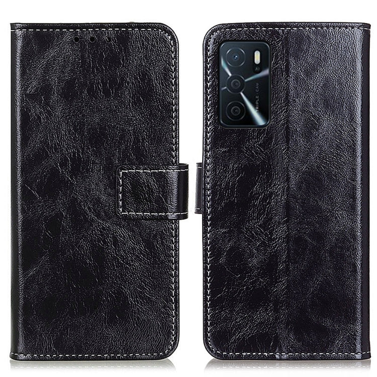 Retro Crazy Horse Texture Horizontal Flip Leather Case with Holder & Card Slots & Photo Frame & Wallet, For Motorola Edge 20, For OPPO A16
