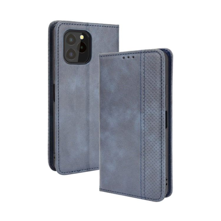 Magnetic Buckle Retro Crazy Horse Texture Horizontal Flip Leather Case with Holder & Card Slots & Photo Frame, For Blackview A100, For Oukitel C21 Pro, For Oukitel C21, For Umidigi Power 5